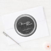 Klassische dunkelgraue und silberne Produktverpack Runder Aufkleber (Umschlag)