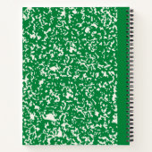 Klassische dunkelgrüne, individuell anpassbare Zus Notizblock (Rückseite)