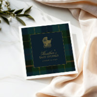 Klassische dunkelgrüne und blaue karierte Babypart