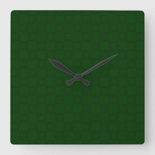 Klassische dunkelgrüne Wall-Uhr Quadratische Wanduhr
