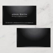 Klassische Dunkle Anwältin Metal Look Business Car Visitenkarte (Vorne/Hinten)