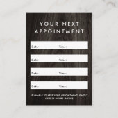 Klassische dunkle Holzkörner hinzufügen Logo-Busin Terminkarte (Vorderseite)