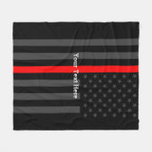 Klassische dünne rote Linie personalisierte Fleecedecke (Vorderseite (Horizontal))