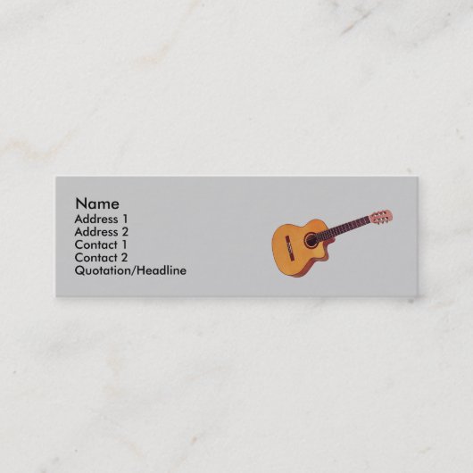 klassische dünne Visitenkarte der Gitarre einfach (Vorderseite)