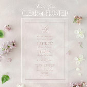 Klassische dusty Rose Script Monogram Wedding Acryleinladungen