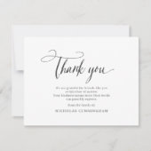 Klassische einfache Cursive Typografie Dankeskarte (Vorderseite)