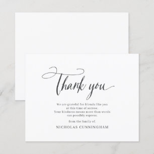 Klassische einfache Cursive Typografie Dankeskarte