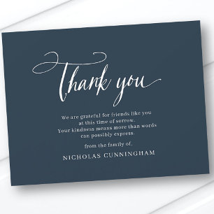 Klassische einfache Cursive Typografie Dankeskarte
