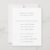 Klassische einfache Elegant-Art-Wedding-RSVP-Karte Einladung (Vorderseite)