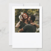 Klassische einfache Fotohochzeit in Smaragdgrün Save The Date (Rückseite)