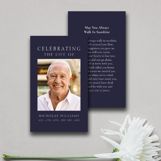 Klassische Einfache Gedenkkarte