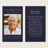 Klassische Einfache Gedenkkarte (Vorne & Hinten)