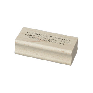 Klassische einfache Hochzeitsrücksendeadresse Gummistempel