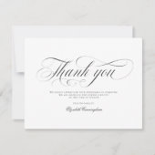 Klassische Einfache Kalligrafie-Memorial Dankeskarte (Vorderseite)