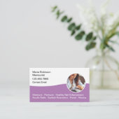 Klassische einfache Maniküre Nagelbeauty Business  Visitenkarte (Stehend Vorderseite)