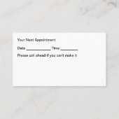 Klassische einfache Maniküre Nagelbeauty Business  Visitenkarte (Rückseite)