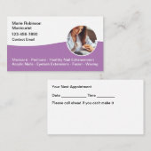 Klassische einfache Maniküre Nagelbeauty Business  Visitenkarte (Vorne/Hinten)