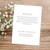 Klassische, einfache Minimal-Elegant-Art Hochzeit Begleitkarte