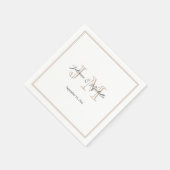 Klassische einfache moderne Initials Monogram Mini Serviette (Ecke)