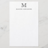 Klassische einfache, moderne Monogramm Briefpapier (Vorderseite)