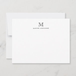 Klassische einfache moderne Monogramm-Erstnotiskar Einladung