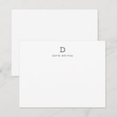 Klassische einfache moderne Monogramm-Initial-Noti Einladung (Vorne/Hinten)