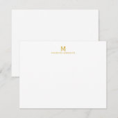 Klassische einfache moderne Monogramm-Initial-Noti Einladung (Vorne/Hinten)