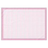 Klassische, einfache Pastel Pink Kariert süße Ansa Tischdecke (Vorderseite (Horizontal))