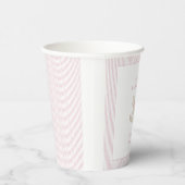 Klassische, einfache rosa Rocking Horse Girl Babyd Pappbecher (Rechts)