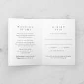 Klassische einfache schwarze Hochzeit Einladung (Innenseite)