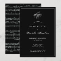 Klassische Einfache schwarze Piano-Erwägung Einlad