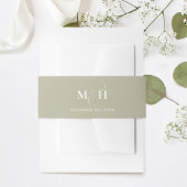 Klassische Einfache Seite Grüne Monografie Einladungsbanderole