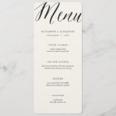 Klassische einfache Skriptgeometrische griechische Menükarte (Vorderseite)