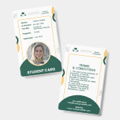 Klassische Einfache Studentenausweis Ausweis (Vorder- & Rückseite)