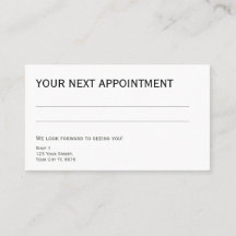 Klassische einfache Terminkarte mit Ihrem Logo