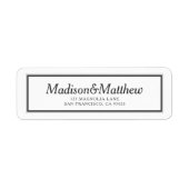 Klassische einfache Typografie-Hochzeitstil-Rückse (Vorne)