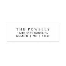 Klassische einfache Typografie Minimale Rücksendea