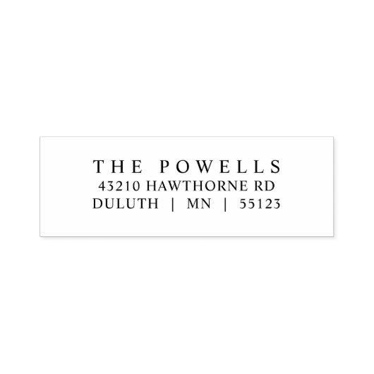 Klassische einfache Typografie Minimale Rücksendea Permastempel (Design)