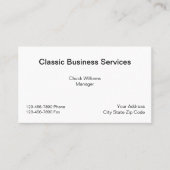 Klassische, einfache Visitenkarten Visitenkarte (Vorderseite)