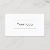 Klassische, einfache White Business Card mit Ihrem Visitenkarte (Rückseite)