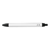 Klassische Einfache White Monogram Stationery Kugelschreiber (Vorderseite)