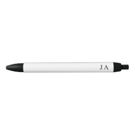 Klassische Einfache White Monogram Stationery Kugelschreiber