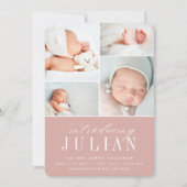 Klassische Einführung | Geburt mehrerer Fotos Ankündigung (Vorderseite)