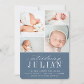 Klassische Einführung | Geburt mehrerer Fotos Ankündigung (Vorderseite)