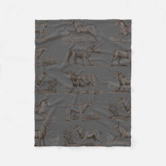 Klassische Einhorn Antike Mythische Magische Kreat Fleecedecke (Vorderseite)