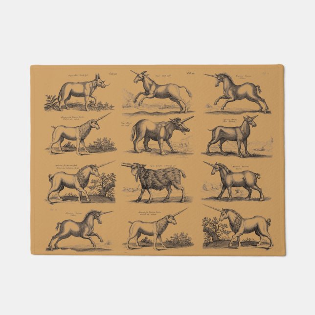 Klassische Einhorn Antike Mythische Magische Kreat Fußmatte (Vorderseite)