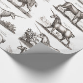 Klassische Einhorn Antike Mythische Magische Kreat Geschenkpapier (Ecke)
