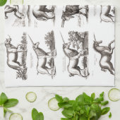 Klassische Einhorn Antike Mythische Magische Kreat Geschirrtuch (Gefaltet)