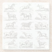 Klassische Einhorn Antike Mythische Magische Kreat Glasuntersetzer (Rückseite)