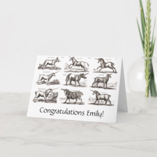 Klassische Einhorn Antike Mythische Magische Kreat Karte